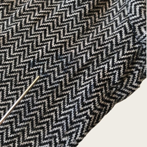 Bobby Jones Chevron V Neck Sweater Wool Cashmere Black Gray XL - Picture 12 of 14